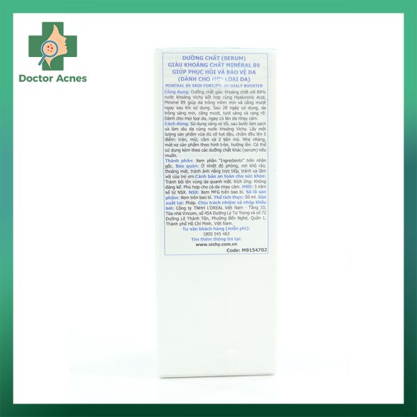 Dưỡng chất VICHY Mineral 89 giúp phục hồi và bảo vệ da