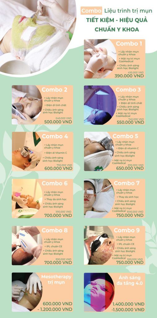 combo liệu trình trị mụn