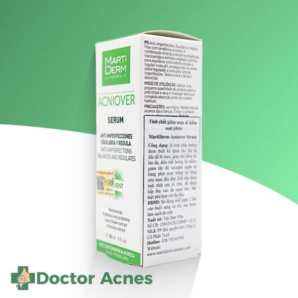 Tinh Chất Giảm Mụn Và Kiểm Soát Nhờn Martiderm Acniover Serum 30ml (2)