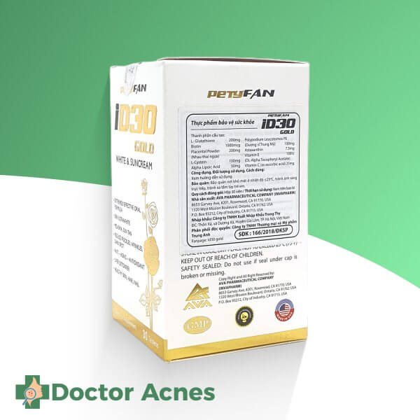 Petyfan iD30 Gold – Viên uống trắng da, chống nắng, điều trị nám (2)