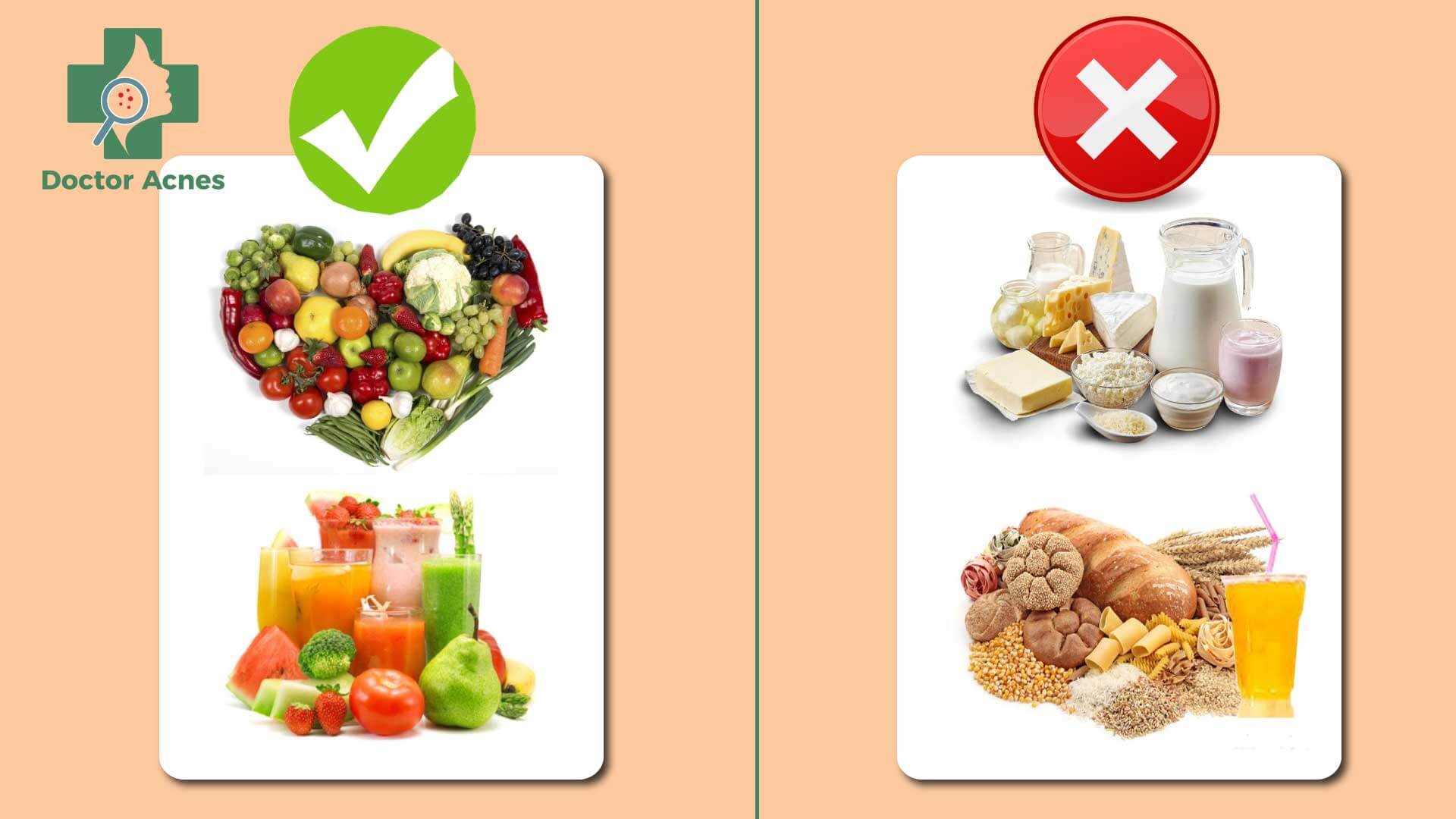 Các thực phẩm nên và không nên khi bị mụn nội tiết - Doctor Acnes