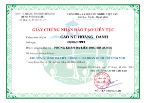 CME Bác sĩ Oanh Da liễu giai đoạn bình thường mới