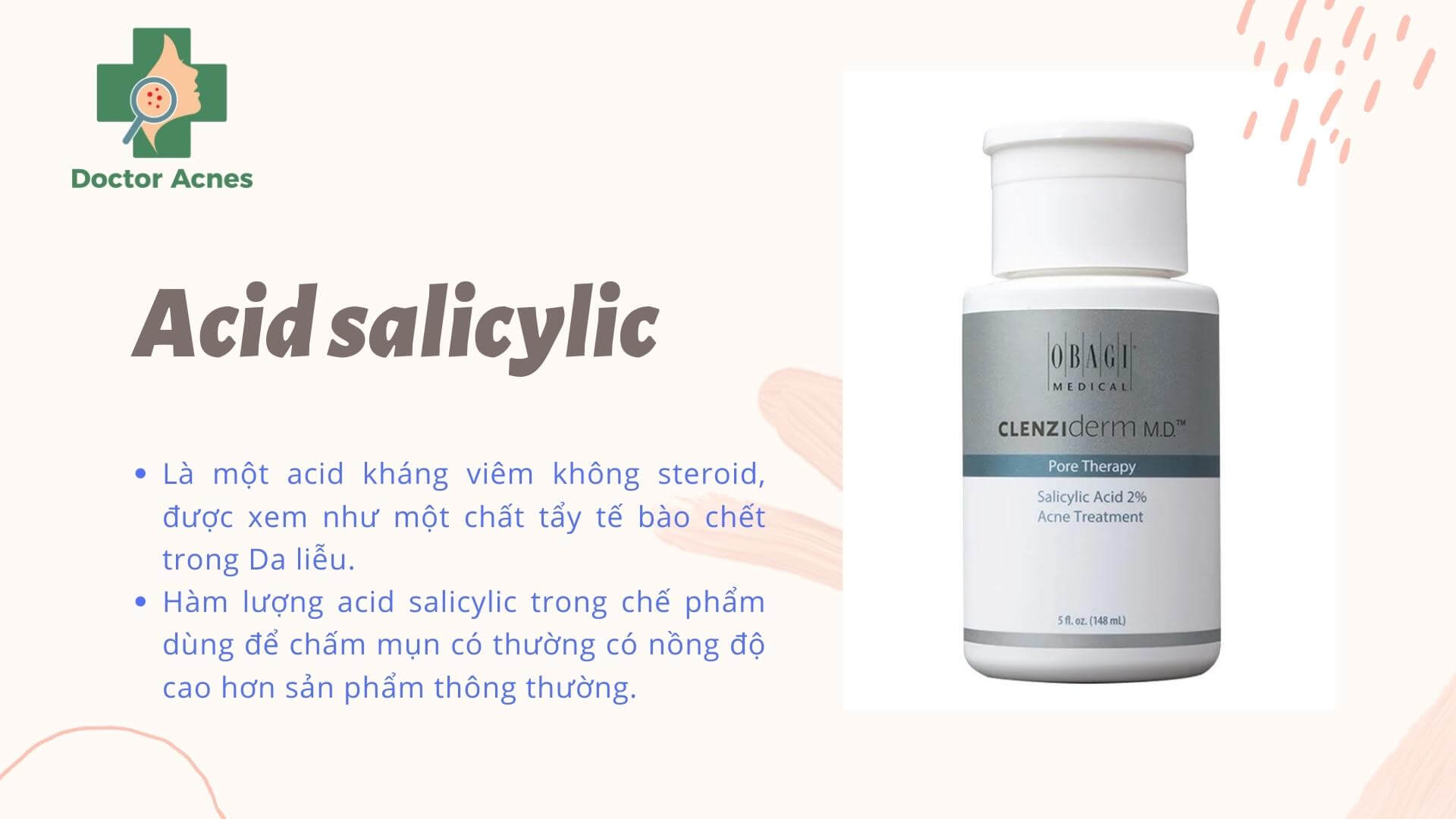 Hoạt chất trị mụn Acid salicylic - Doctor Acnes