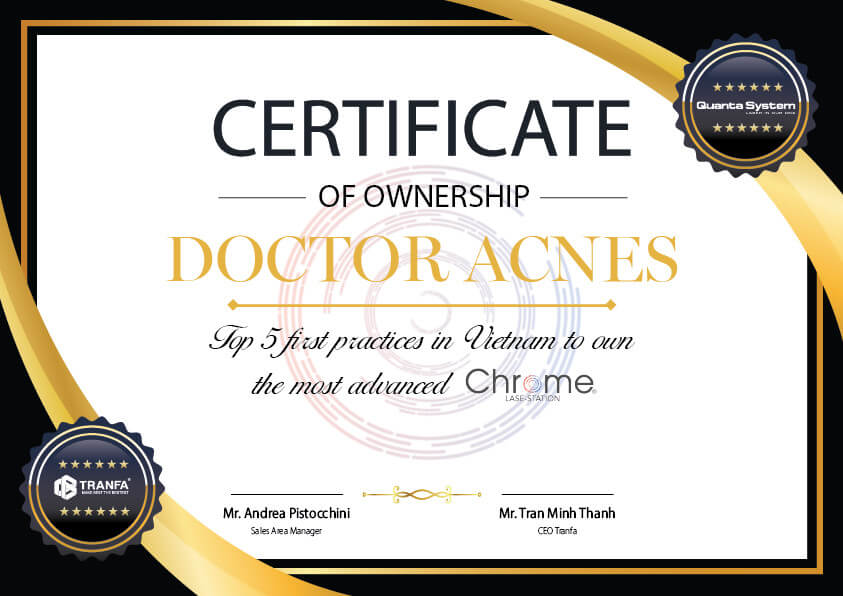 Laser Chrome Transfa Doctor Acnes Certificate
