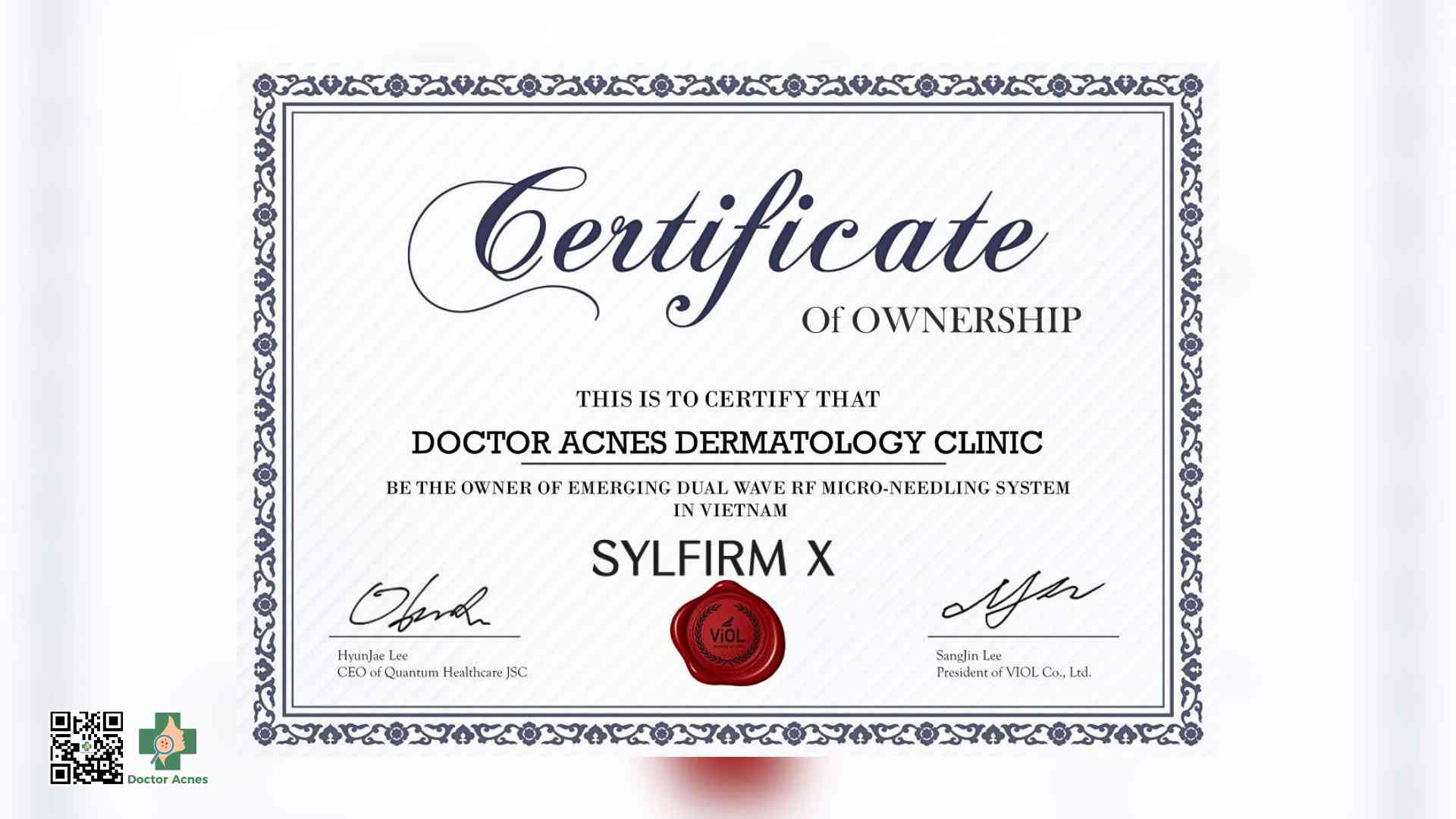 chứng nhận Sylfirm X