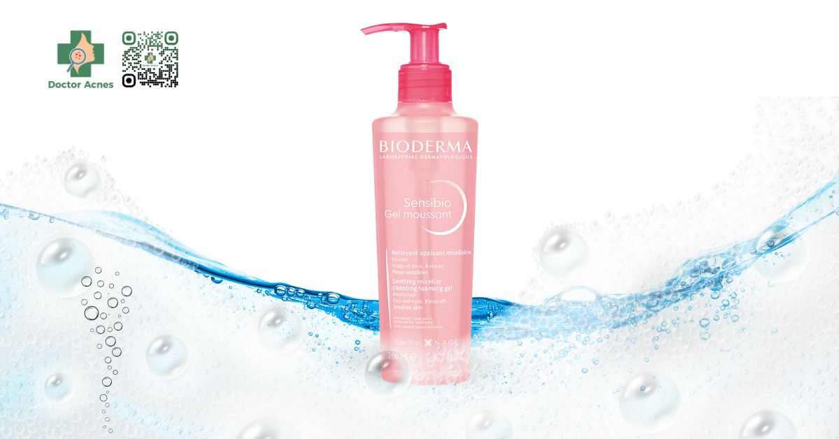 gel rửa mặt bioderma sensibio gel moussant