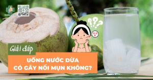 uống nước dừa có nổi mụn không