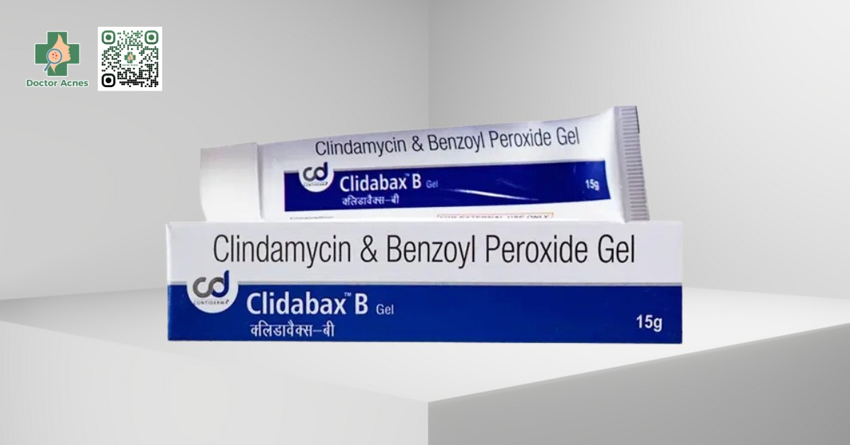 trị mụn clidabax b gel