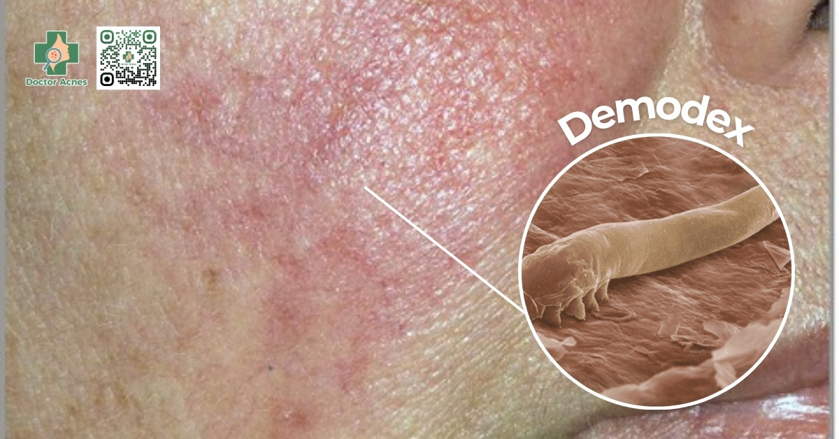 sử dụng nhiều corticoid khiến da bị nhiễm demodex