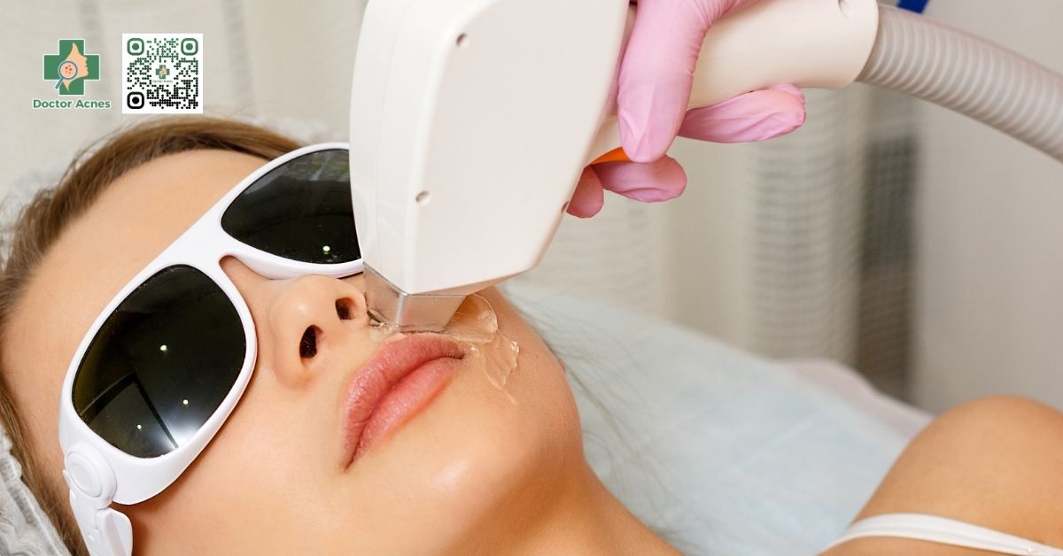 triệt lông mặt bị nổi mụn