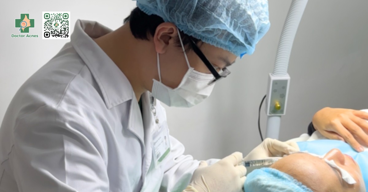 bác sĩ thực hiện tiêm jalupro