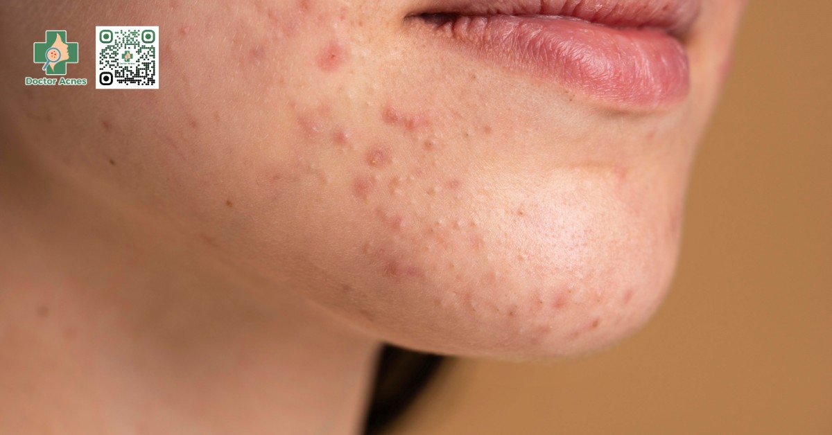 mụn ẩn dưới cằm
