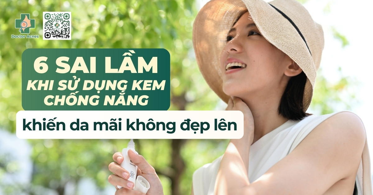 sai lầm khi bôi kem chống nắng