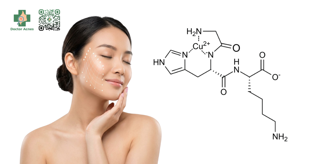 công thức cấu tạo Copper Tripeptide-1 (GHK-Cu)