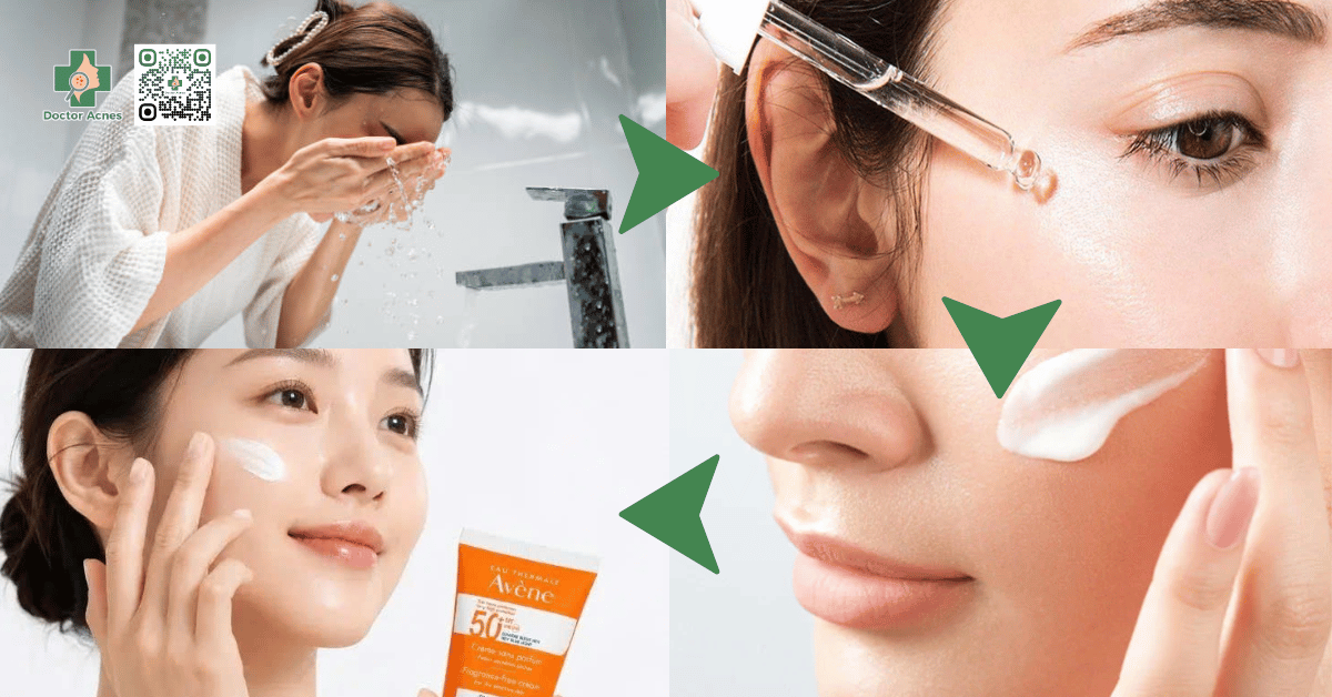 quy trình skincare cho da dầu buổi sáng
